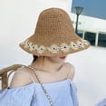 thumbnail image 2 of LinYooLi Women Straw Handmade Sunhat Outdoor Beach Sun Protection Fisherman Hat Bucket Hat, 2 of 6