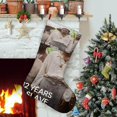 thumbnail image 1 of 12 Años de Esclavitud Tema: Calcetines de Navidad, fino lino blanco para colgar en escaleras y chimenea, decoración navideña para el hogar, regalo de Navidad.54cm×38cm, 1 of 5