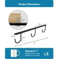 thumbnail image 4 of 3 Pack Mug Hooks, Under Cabinet Coffee Mug Holder with 9 Hooks for Displaying Mugs, Cups and Kitchen Utensils, Black, 4 of 7
