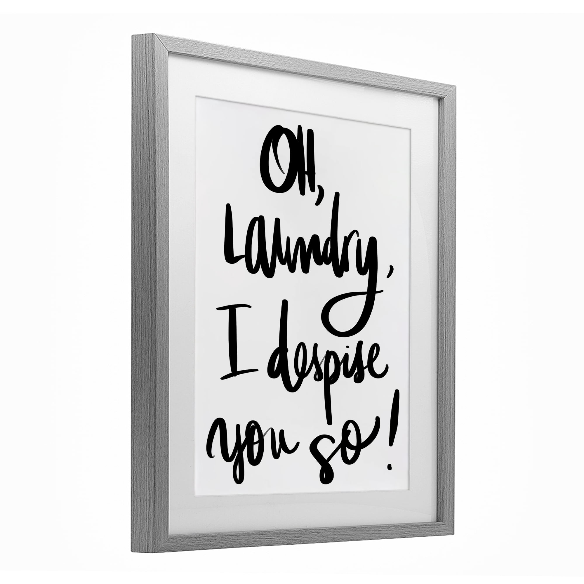 Stupell Industries Laundry I Despise You Gray Framed Print Under Glass, design by SD Graphics Studio