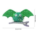 thumbnail image 2 of Luckky 1Pcs Halloween Hair Accessories Headdress Halloween Glitter Bows Spider Hair Clip Barrette Glitter Hair Clip Girls Party Dance Hair Barrettes (Green), 2 of 7
