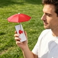 thumbnail image 5 of Phone Umbrella for Sun Shade, UPF 45+ Updated Clip On Mini Phone Umbrella Anti-Glare Cellphone Screen Protector Gifts for Beach Pool Tanning Car Travel Vacation Essentials, Red, 5 of 8