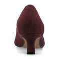 thumbnail image 3 of Journee Womens Pammie Slip On Pointed Toe Kitten Heel Pumps, Widths Available, 3 of 9