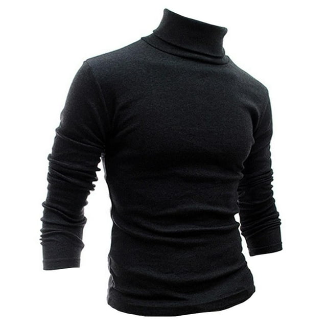 Men‘s Casual Slim Fit Basic Tops Knitted Thermal Turtleneck Pullover Sweater