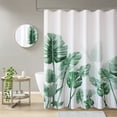 thumbnail image 5 of CSCHome Printed Banana Leaf Shower Curtains Set Bathroom Curtain Fabric, Waffle Waterproof Shower Curtain Bathroom Decoration, 5 of 5