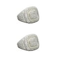thumbnail image 3 of Baohd Sparkle And Shine Street Style Ring Unleash Glamour Diamonds Ring Metal Bling Ring Bling Bling Ring Iced-Out Rings 6# 2Set, 3 of 6