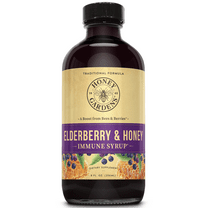Honey Gardens Elderberry Syrup with Apitherapy Raw Honey, Propolis & Elderberries | Traditional Immune Formula w/ Echinacea | 8 fl. oz.