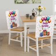 thumbnail image 5 of Chair Covers for Dining Room Colorful Balloons Set of 4 Removable Chair Back Covers Birthday Gift Box Washable Chair Slipcovers Seat Protector for Party Wedding Kitchen Decorations, 5 of 8
