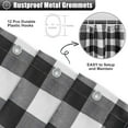 Farmhouse Shower Curtains Black and White Buffalo Plaid Pattern Fabric