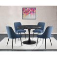 thumbnail image 4 of Steve Silver Colfax Side Dining Chair in Blue Fabric, 4 of 5