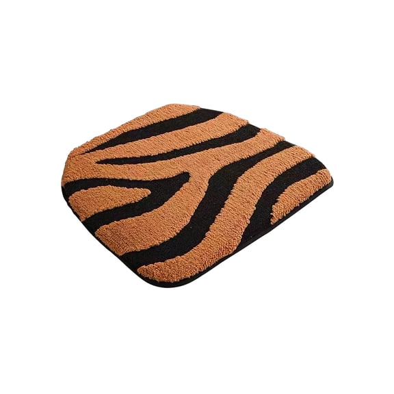 16.93x15.74in Tiger-Pattern Plush Chair Cushion - Thick Warm Washable Non-Slip Dining Chair Pad, Winter Cozy Seat Cushion