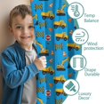 thumbnail image 3 of Blackout Kids Curtains,Cartoon Construction Vehicles Barriers Blue Pattern Childrens Insulated Curtains Set Of 2,Bedroom Essentials,Toddler Room Decor 42"x54", 3 of 5