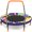 Purple, variant on Gymax 36'' Foldable Kid Trampoline w/ 20 LED Lights Foam Handlebar Padded Safety Cover Blue