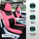thumbnail image 4 of Seat Cover Combo Set with Steering Wheel Cover and Seat Belt Pad (Airbag Compatible and Split Bench Pink), 4 of 13