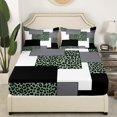 thumbnail image 2 of YST Modern Full Bed Sheets,Mid Century Striped Fitted Sheet for Girls Women,Abstract Leopard Pattern Bed Set,Retro Bedding Set with 2 Pillowcases Wrinkle Free,no Top Sheet（No Top Sheet）, 2 of 5