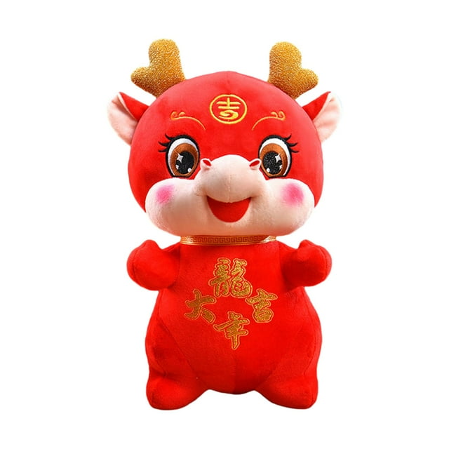 Muñeco de dragón de peluche, muñeco de dragón de Año Nuevo, juguete de dragón para restaurante Estilo B