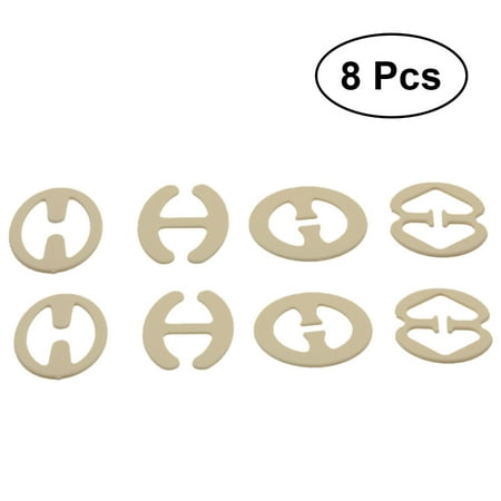 

HOMEMAXS 8pcs Women Bra Straps Clip Antiskid Buckle Conceal Clear Bra Accessories (Skin Color)