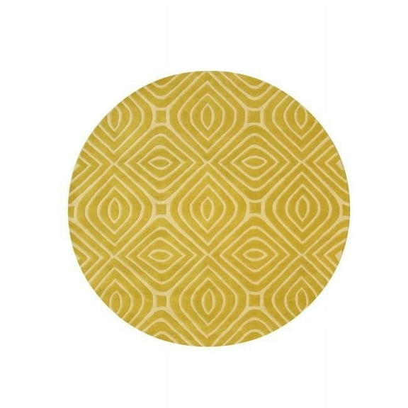 7 ft. 9 in. Hand-Tufted Wool Yellow Transitional Geometric Marla Rug