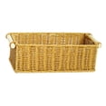 thumbnail image 3 of Cesta tejida versátil organizadora de juguetes rústica con asas de madera decorativa para pan L, 3 of 7