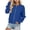 Blue, variant on Bomber Jacket for Women Waffle Knit Long Sleeve Shacket with Pockets Fall Winter Casual Zipper Coat Lightweight Athletic Outwear