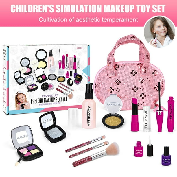 Amerteer Kit de maquillage pour enfants pour filles, tout-petits, kit de  maquillage pour enfants, jeu de maquillage, jouet cosmétique, cadeau  d'anniversaire, de Noël pour filles, jouet de faux maquillage 3 ans et