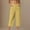Yellow, variant on Symoid Trendy Capris for Women 2025- Casual Solid with Pockets Cropped Pants Summer Womens Fashion Baggy Wide Leg Capri Pants Khaki
