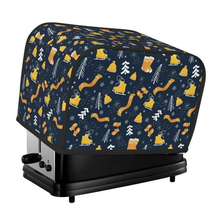 

Toaster Cover 2 Slice - Scarf Ski Shoes sock Kitchen Bread Machine Protector Water Protection Machine Washable Toaster Machine Cover