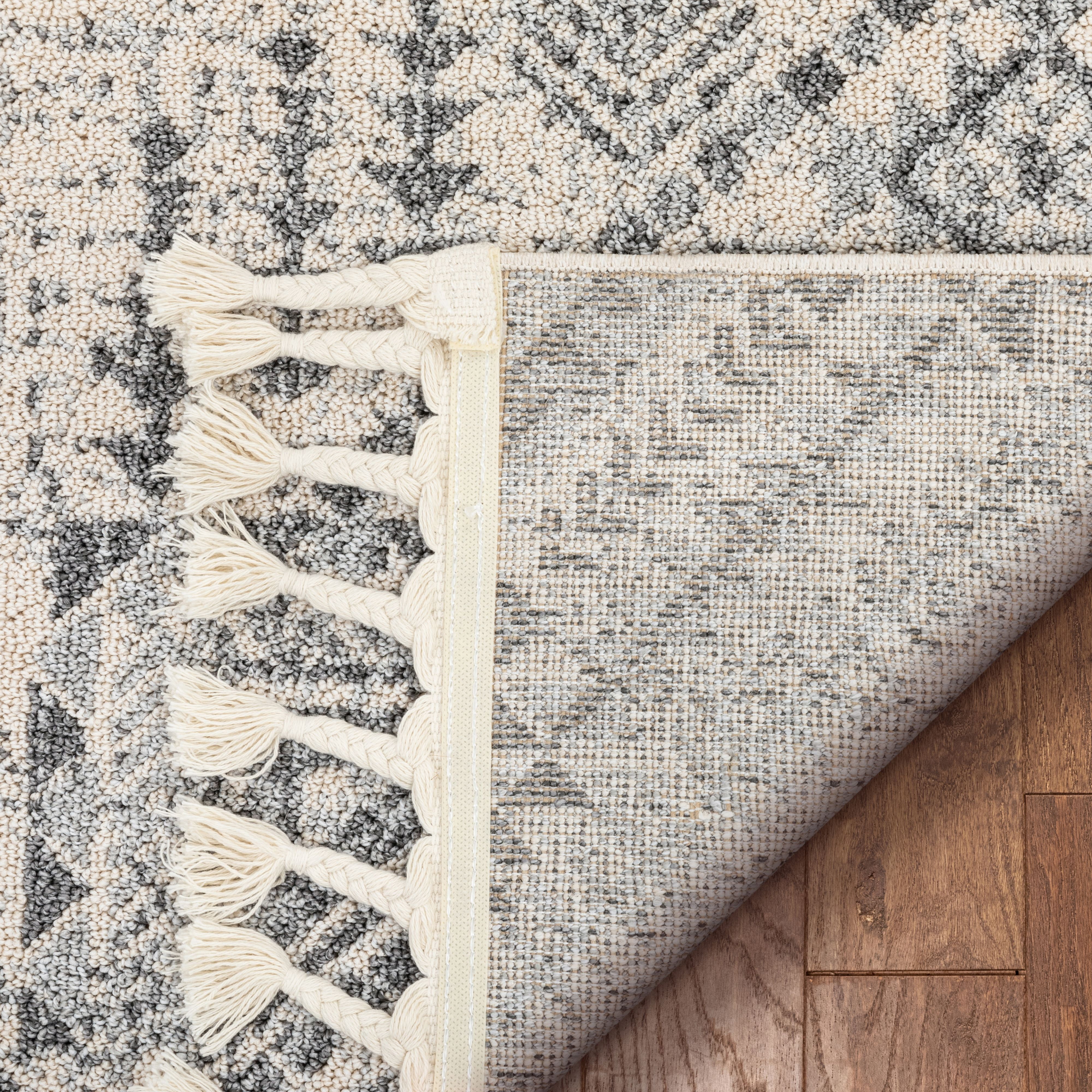 Well Woven Loop-De-Loop Anette Vintage Distressed Grey 3'11 x 5'10" Flat-Weave Area Rug