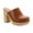 Brown, variant on Womens Tanyaa Microsuede Slip-On Mules