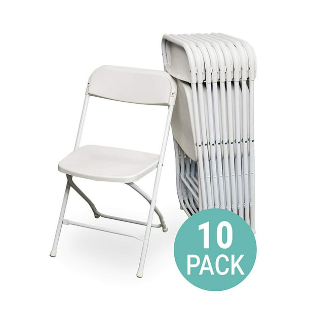 Ajp Distributors 10 Pack Premium White, Outdoor Party Chairs