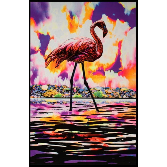 Flamingo Blacklight Poster Blacklight Poster - 23x35