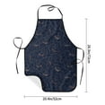thumbnail image 4 of Naloa 1Pack Adjustable Bib Apron Waterdrop Resistant Cooking Kitchen Aprons for Women Men Chef, Copper-Gold Gloss Outline Lily Flower Print, 4 of 5