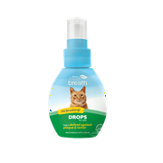 TropiClean Fresh Breath Oral Care Drops for Cats, 2oz - Made in USA
