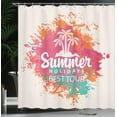 thumbnail image 4 of Ambesonne Saying Shower Curtain, Lettering and Palms, 69"Wx84"L, Multicolor, 4 of 5