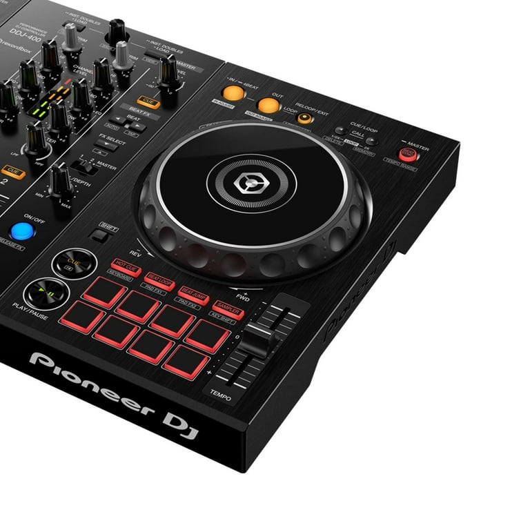 Pioneer DJ DDJ-400 2-channel Rekordbox DJ Controller with Black