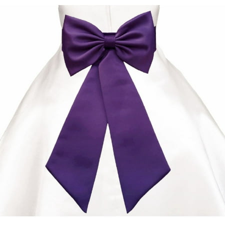 Pink Flower Shape - Ekidsbridal Wedding Satin Tiebow Sash Bow Tie Sash with Velcro Closure 2 pcs Set Bridal Flower Special Occasion Decoration Pageant Birthday Flower Accessory