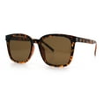 thumbnail image 5 of Polarized Gentlemanly Classy Rectangle Horn Rim Plastic Fashion Sunglasses Tortoise - Brown, 5 of 5