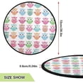 thumbnail image 3 of GZHJMY Owl Christmas Tree Mat, Round Christmas Tree Stand Mat Decoration for Holiday Party Home Christmas Day Ornaments Floor Door, 28.3", 3 of 6