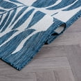 thumbnail image 5 of World Rug Gallery Floral Leaves Textured Flat Weave Indoor/Outdoor Area Rug - NAVY 5' X 7', 5 of 9