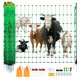 thumbnail image 1 of VEVOR Red de cerca electrica, 35 pulgadas de alto x 164 pies de largo, cerca de red de PE con postes y estacas de doble púa, malla portátil utilitaria para cabras, ovejas, corderos, ciervos, cerdos, 1 of 9