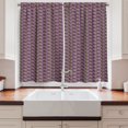thumbnail image 2 of Ambesonne Floral Kitchen Curtains, Magnolia Flowers Leaves Plot, 55"x39", Pale Purple and Fern Green, 2 of 3