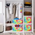 thumbnail image 6 of Foldable Fabric Storage Bin Home Cubes Clothing Organizer Bins Large Collapsible Box Basket for Home Organizer Tie-dyed Colorful Spiral Pattern, 6 of 7