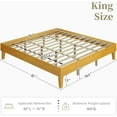 thumbnail image 2 of Solid Wood Platform Bed Frame with Wooden Slats Support 7.3-Inch Underbed Storage Noise-Free Design Easy Assembly Natural Wood Finish, 2 of 8