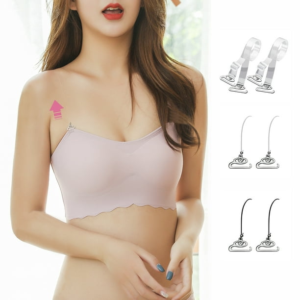 Neinkie 6Pairs Bra Shoulder Straps Transparent Flexibility Invisible  Adjustable Anti Skid Bra Straps for Daily Wear 