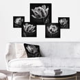 thumbnail image 2 of Designart "Close-up Of Black And White Tulip I" Floral Tulip Metal Art Living Room Set, 2 of 5