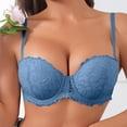 thumbnail image 5 of Women's Balconette Lace Bra, Lightly Padded Comfortable Brassieres, Full Cup Underwire Support Bralette, 5 of 7
