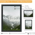 thumbnail image 2 of 12x17 Picture Frame Black for Wall Mounting, Horizontal and Vertical Formats for Wall Hanging, Wood 12x17 Frame,Black, 1 Pack, 2 of 7