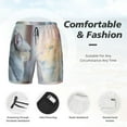 thumbnail image 5 of Haiem The Cat Looks In The Mirror Men'S Quick-Dry Swim Trunks: Comfortable Beach Shorts With Mesh Lining And Pockets - Ideal For Swimming And Sunbathing Small, 5 of 9