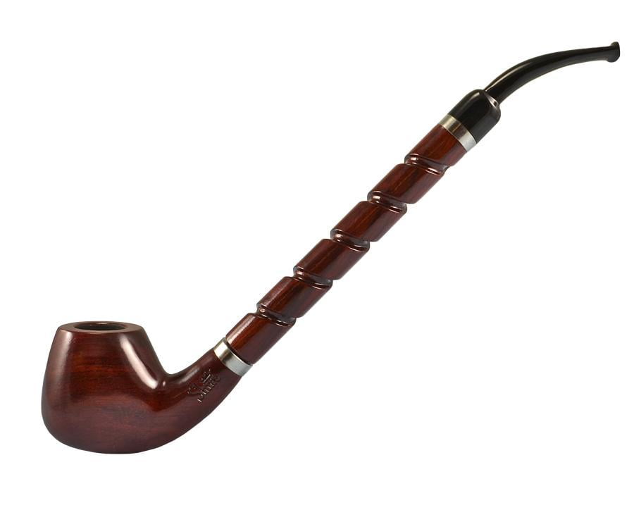 15” Shire Pipes Engraved Poker Rosewood Tobacco Pipe w/ Long Stem 