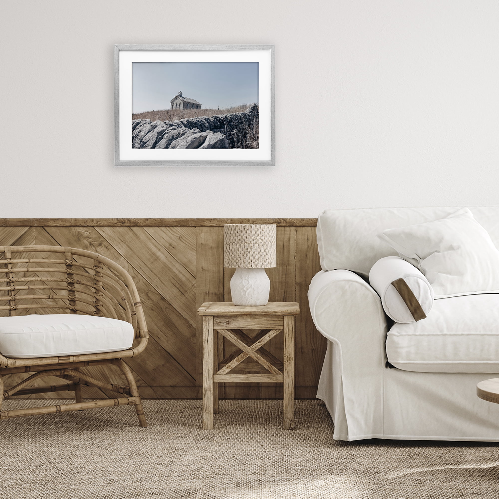 Stupell Industries One Room Schoolhouse Gray Framed Print Under Glass, design by Nathan Larson
